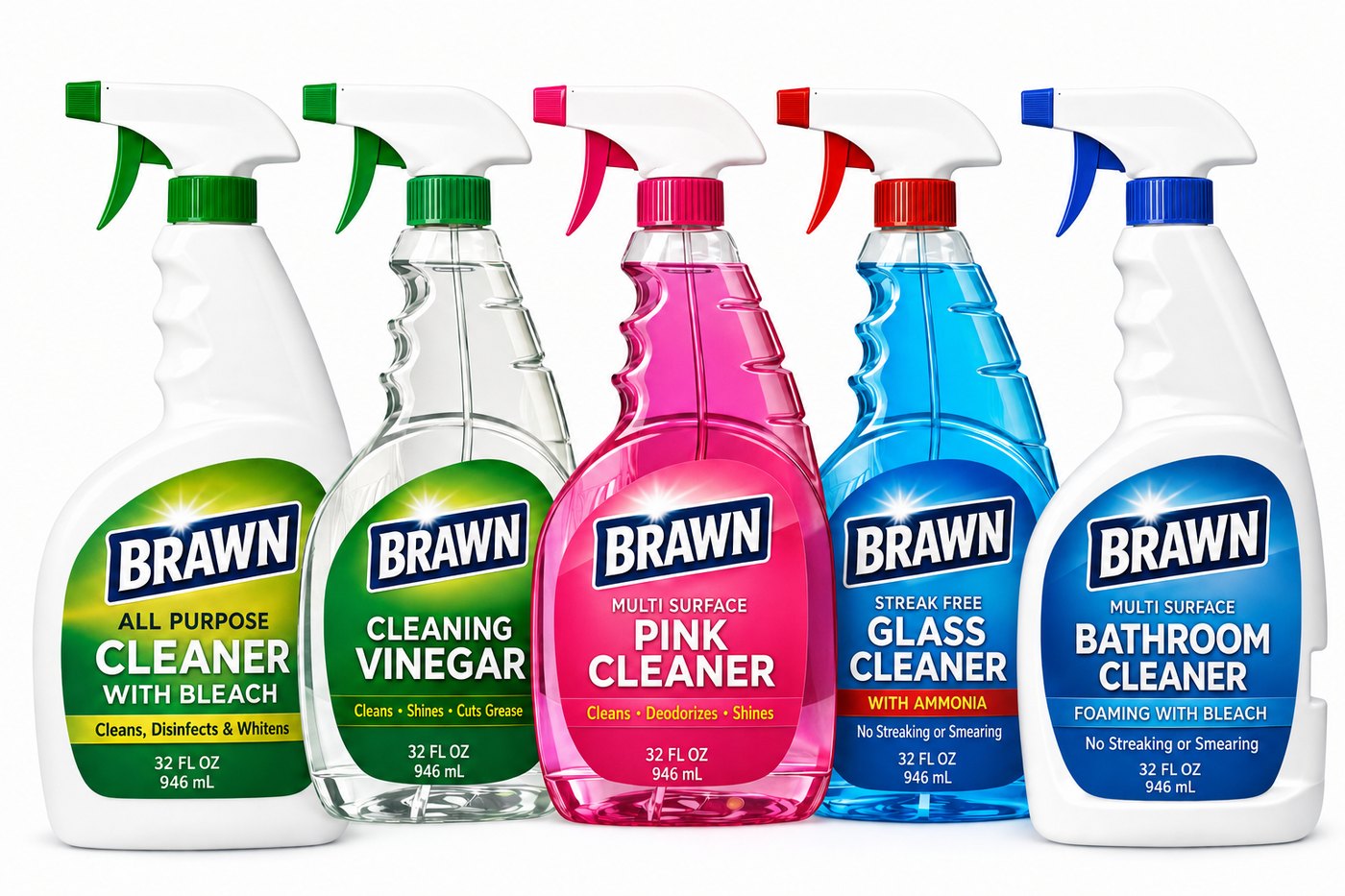 Brawn trigger-spray cleaner line