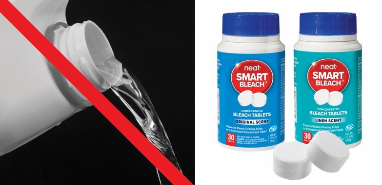 Replaces liquid bleach