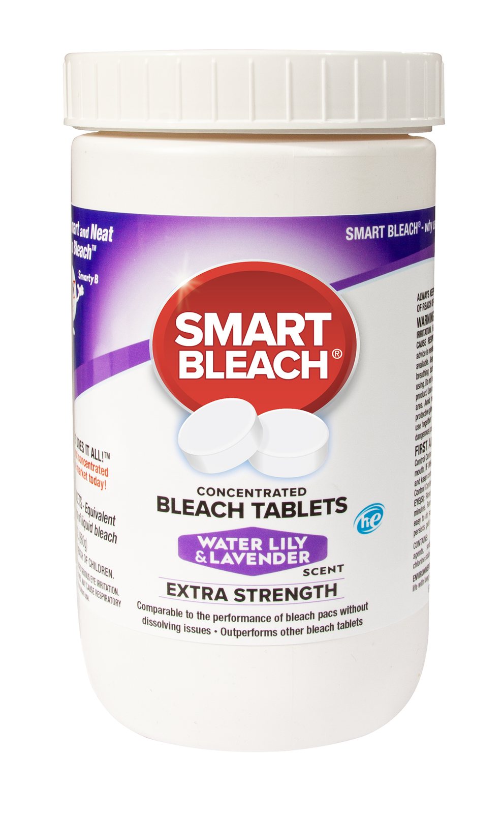 Smart Bleach&reg; Concentrated Bleach Tablets, Water Lily & Lavender Scent &mdash; 80 tablets, NET WT 31 OZ